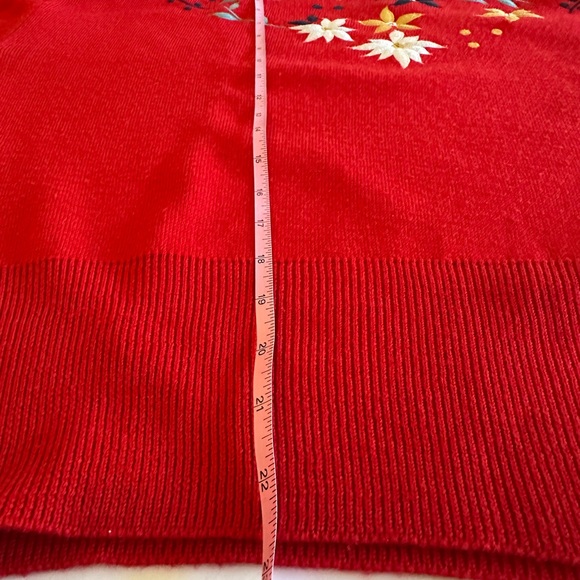 Obermeyer Vintage Floral Embroidered 80’s Wool Blend Turtleneck Ski Sweater Med - Picture 11 of 14